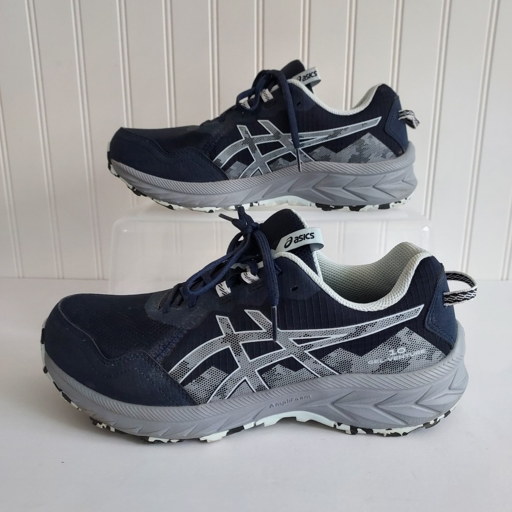 Asics Gel-Venture 9 Trail Running Shoes Navy Blue Grey Wide Women US 11 1012B761 - Picture 6 of 9